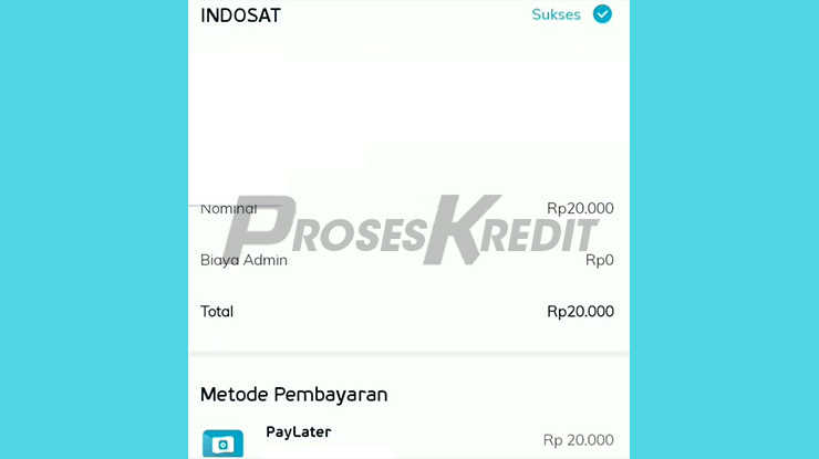 Transaksi Beli Pulsa di LinkAja Pakai Indodana PayLater Sukses