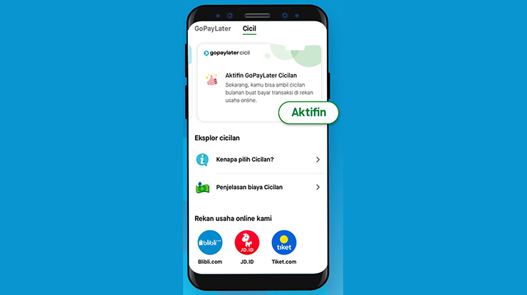 Cara Menampilkan Menu GoPayLater Cicil