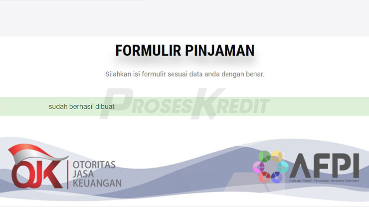 Formulir Pengajuan Pinjaman Terkirim