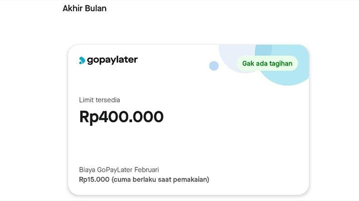 GoPayLater Cicil Tidak Muncul