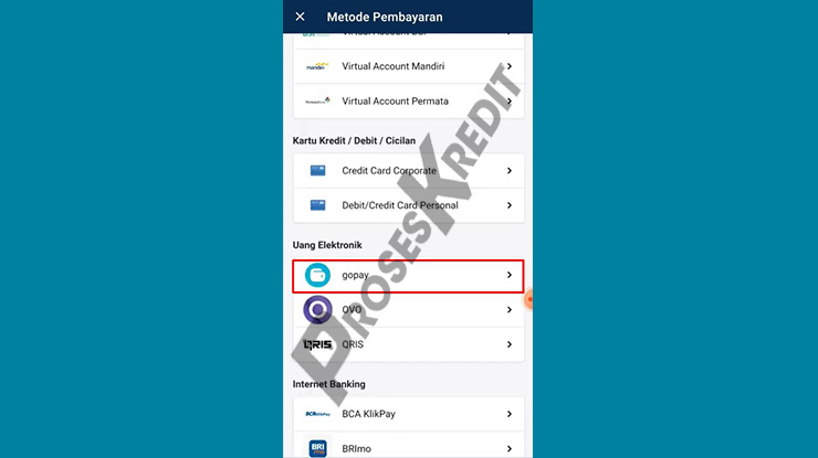 Pilih GoPay