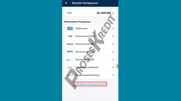 Pilih Metode Pembayaran Lain