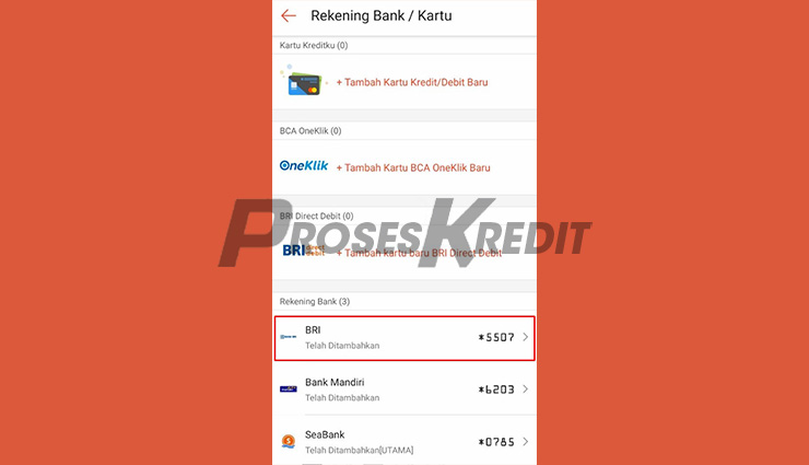 Berhasil Menambahkan Rekening Bank