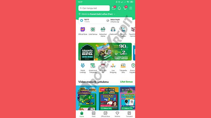 Buka Aplikasi Tokopedia