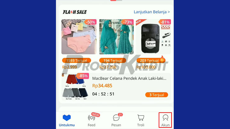 Masuk Menu Akun 1