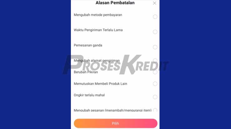 Tentukan Alasan Pembatalan 2