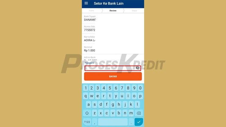 Masukkan Password BRImo