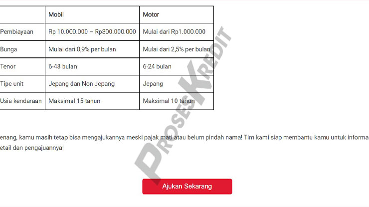 Klik Ajukan Sekarang 1