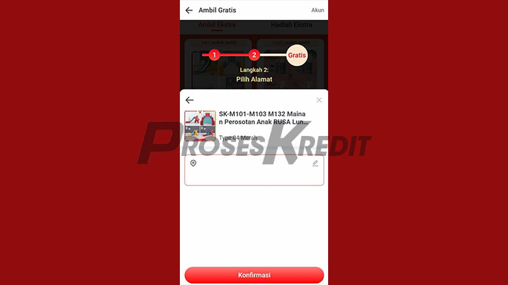 Konfirmasi Pesanan Alamat 2