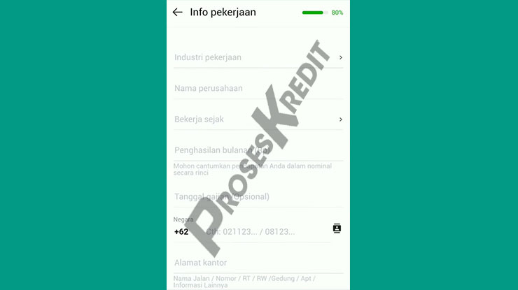 Lengkapi Info Pekerjaan