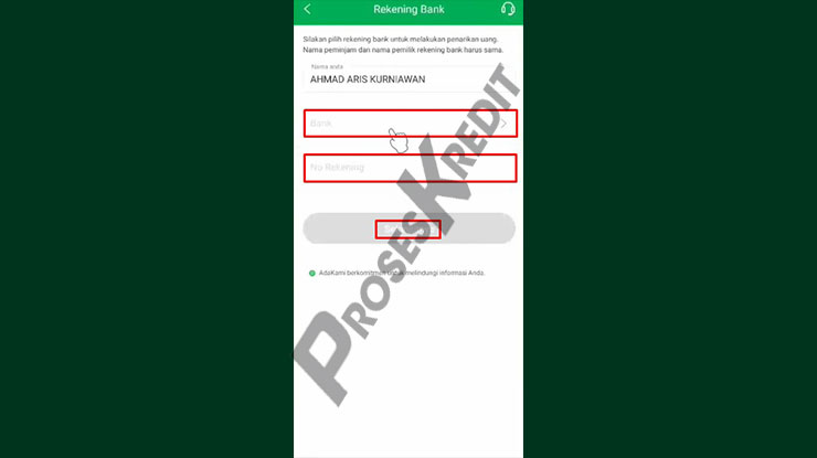 Masukkan Nama Bank Nomor Rekening