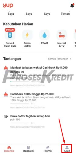 2. Pilih Menu Akun