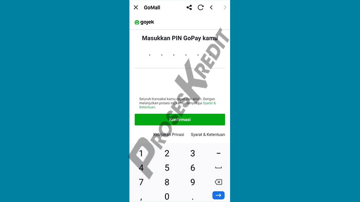 Masukkan PIN GoPay