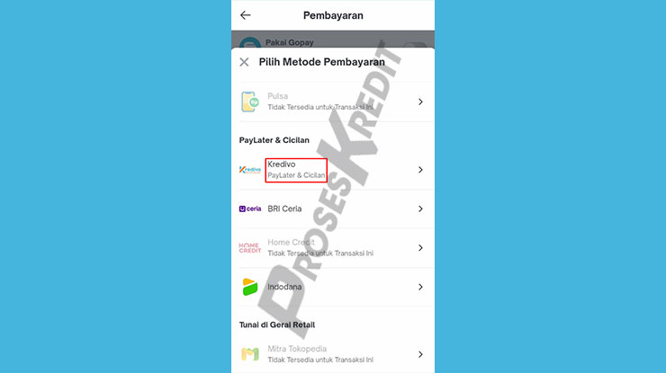 Pilih Metode Pembayaran Pakai Kredivo