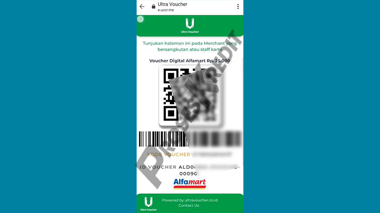 Screenshot Tampilan Kode QR Untuk Belanja di Alfamart Pakai Gopay PayLater