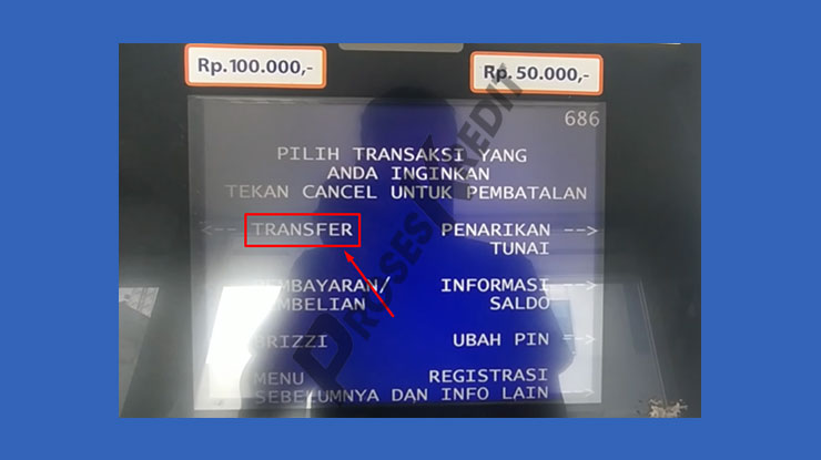 5. Pilih Menu Transfer