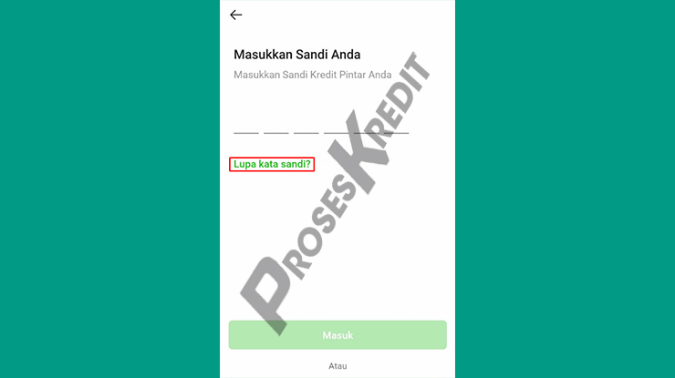 Klik Menu Lupa Kata Sandi