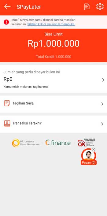 Shopee Paylater Dikunci Karena Masalah Keamanan