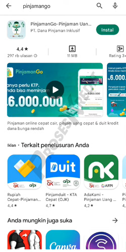 1. Unduh Aplikasi PinjamanGo