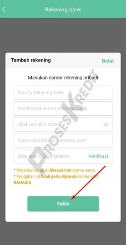 14. Isi Rekening Bank Guna Pencairan