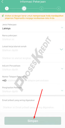 9. Isi Informasi Pekerjaan