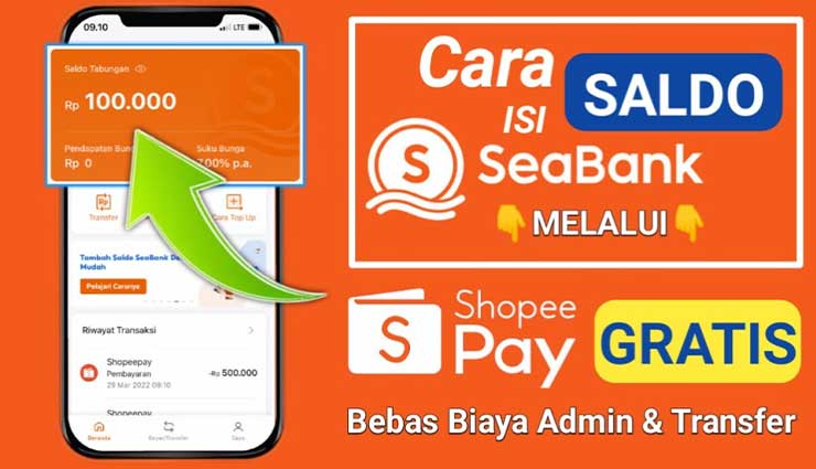 Cara Top Up SeaBank Lewat ShopeePay