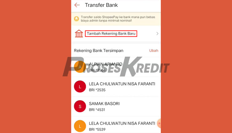 Tambah Rekening Baru