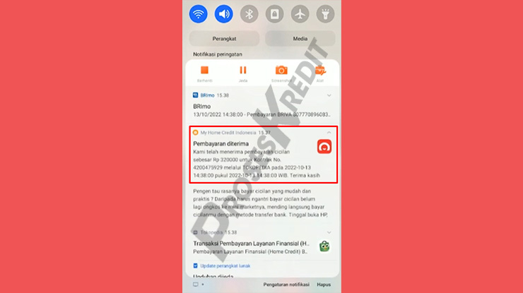 Bayar Home Credit Lewat BRImo Berhasil