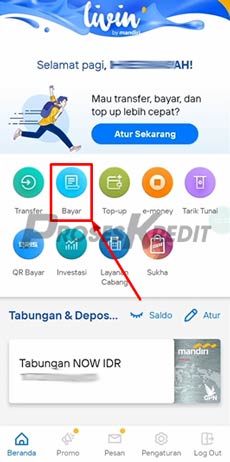 2. Pilih Menu Bayar