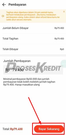 5. Pilih Bayar Sekarang Lagi