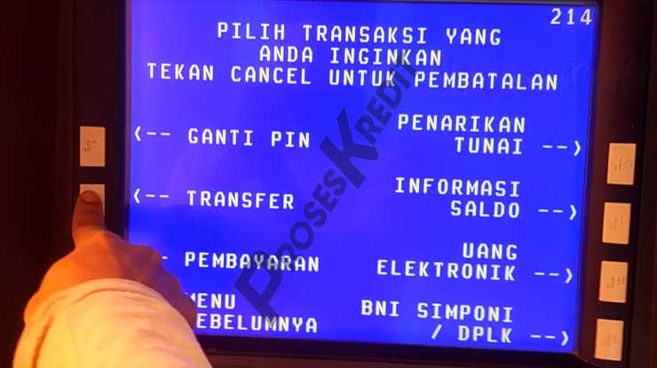 Pilih Menu Transfer 1