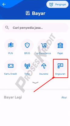 3. Pilih Menu Angsuran