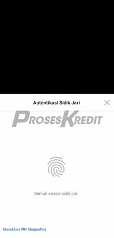 7. Autentik Sidik Jari Atau Masukkan PIN ShopeePay