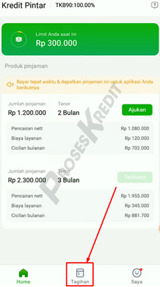 2. Pilih Menu Tagihan