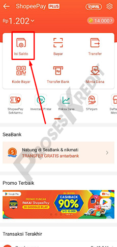 3. Pilih Isi Saldo