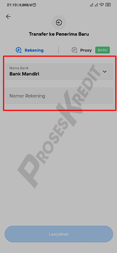 4. Pilih Mandiri Masukkan No VA