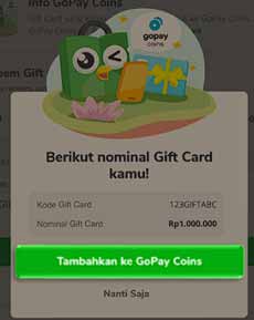 5. Klik Tambahkan ke GoPay Coins