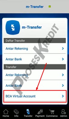 5. Pilih BCA Virtual Account