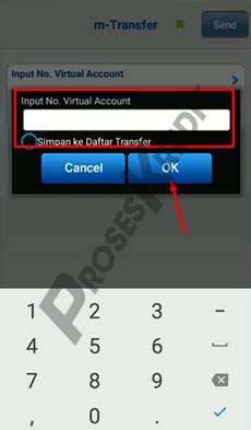 6. Masukkan Nomor Virtual Account