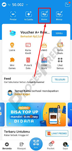 7. Klik Menu Kirim