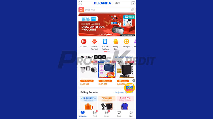 Jalankan Aplikasi Lazada