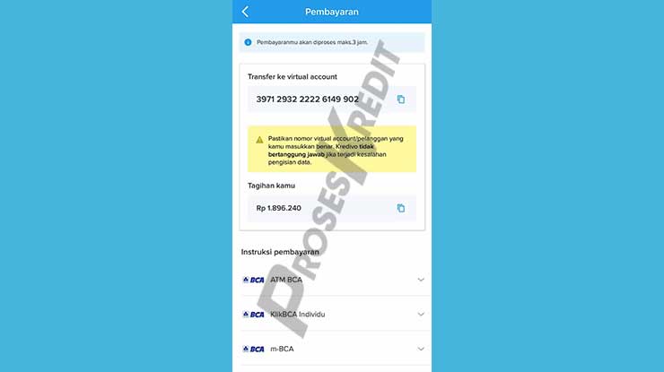 Muncul Informasi Nomor Virtual Account Kredivo BCA