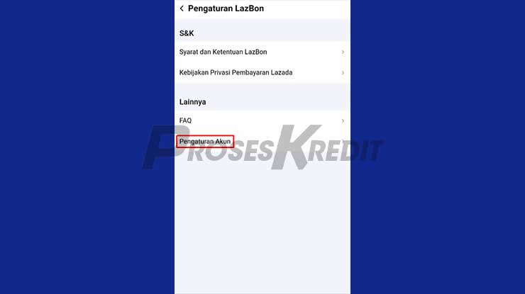 Pilih Pengaturan Akun