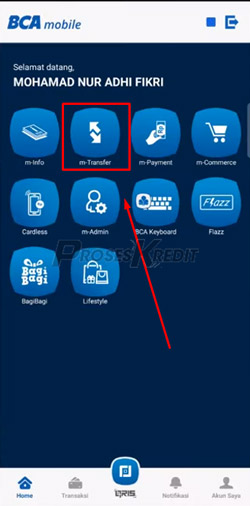 4 Pilih Menu Transfer