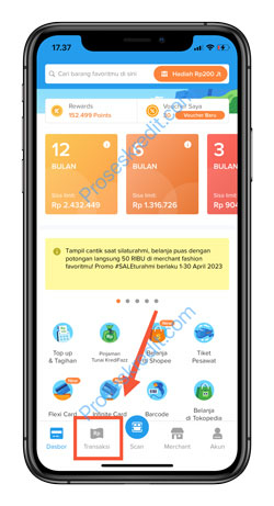 2 Tap Menu Transaksi