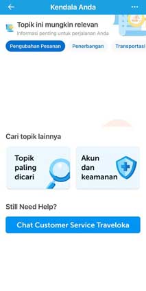 live chat traveloka