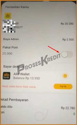 6 Pilih Gunakan Poin