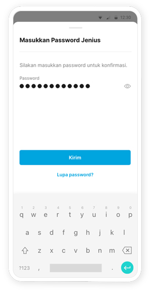 Masukkan Password Jenius
