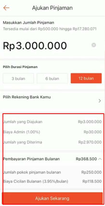 perhitungan Shopee pinjam