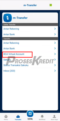 4 Pilih BCA Virtual Account